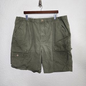 Tommy Bahama Cargo Chino Elastic Drawstring Shorts in Green Men's Size XXL